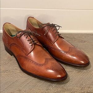 Ace Marks Wingtip Vincent Wingtip Cognac Antique - Size 12